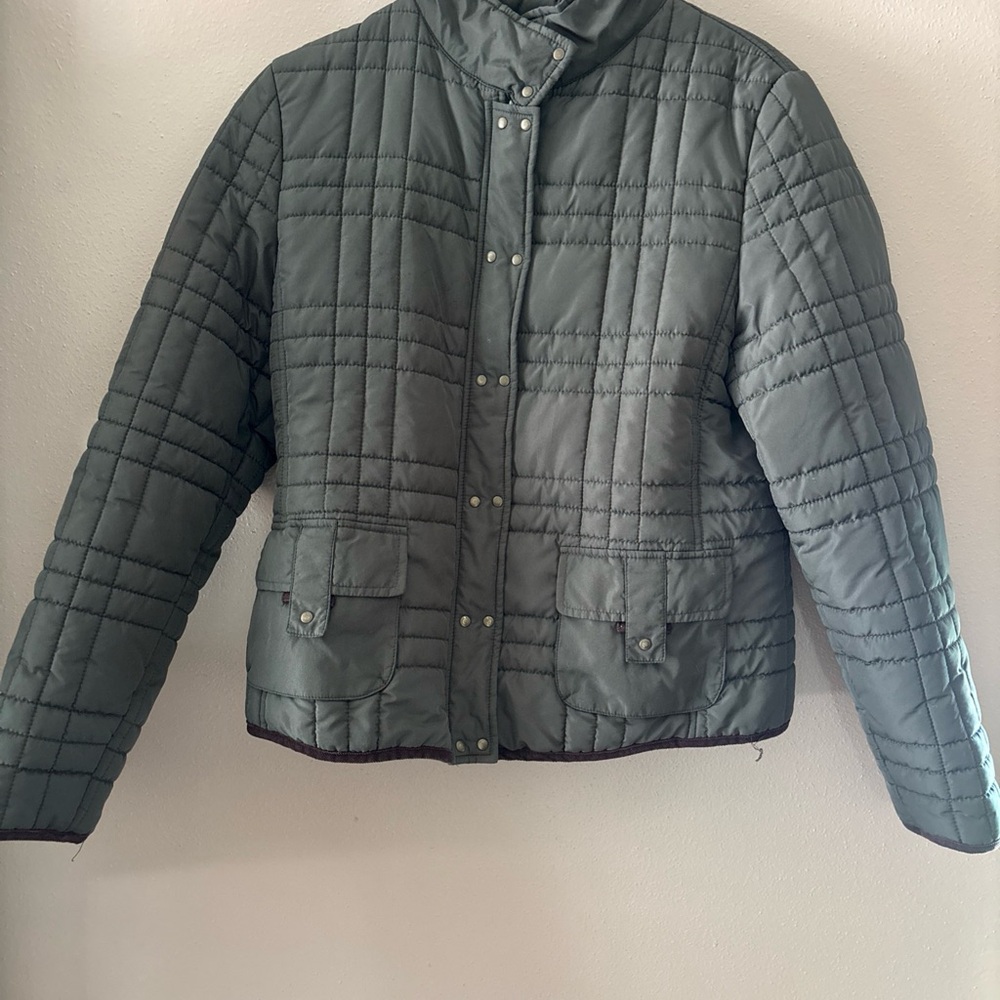 Merona Green Puffer Jacket Lightweight Quilted